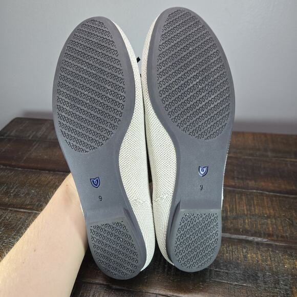 NEW Rothys The Ballet Flat Bow Womens 9 Flats Slip On Ballet Shoes Silver White - Picture 9 of 11